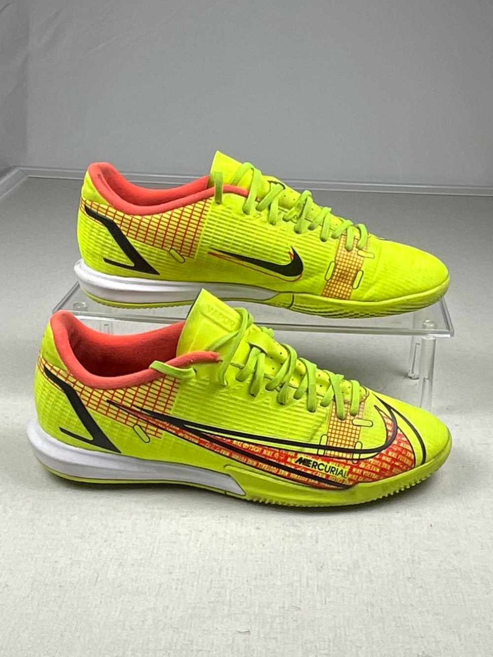 Nike Mercurial Vapor 14 Academy IC Volt Bright Crimson Indoor Soccer Shoes Men's